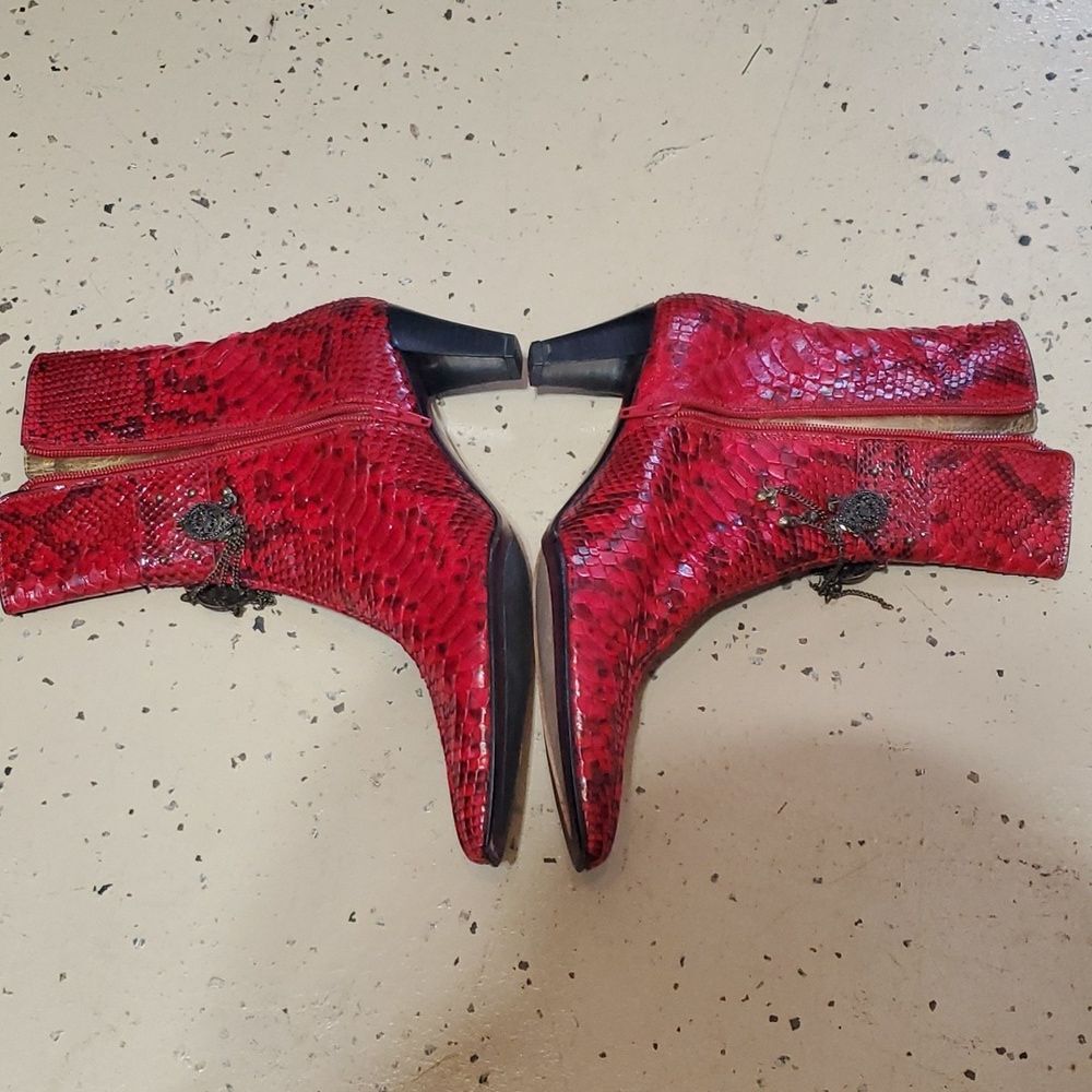 Helle Exclusive Red croco Boots Size 40 - Picture 5 of 8